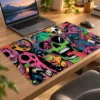 Neon Skull Riot Dizüstü Gaming Mousepad