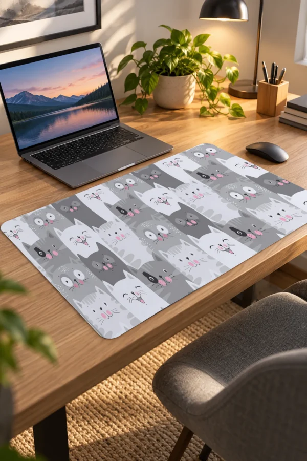 Grey Whiskers 60x40 Gaming Mousepad Grey Whiskers Dizüstü Gaming Mousepad