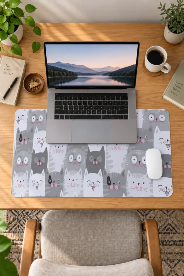 Grey Whiskers 60x40 Gaming Mousepad Grey Whiskers Dizüstü Gaming Mousepad