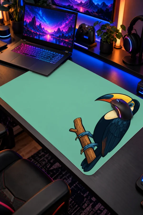 Tukan Kuşu Baskılı Dizüstü Gaming Mousepad