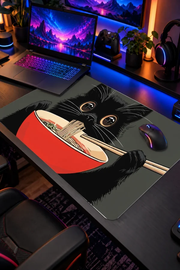 Noodle Cat Dizüstü Gaming Mousepad