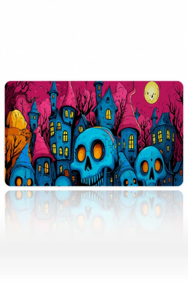 Neon Skull Hallowen Dizüstü Gaming Mousepad