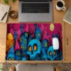 Neon Skull Hallowen Dizüstü Gaming Mousepad