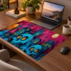 Neon Skull Hallowen Dizüstü Gaming Mousepad