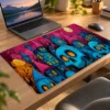 Neon Skull Hallowen Dizüstü Gaming Mousepad