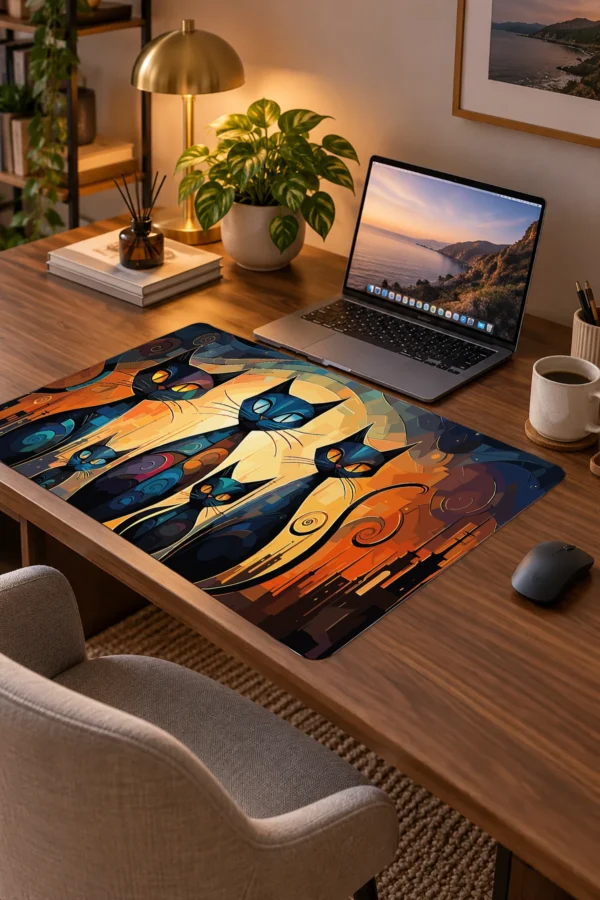 Midnight Whiskers Dizüstü Gaming Mousepad