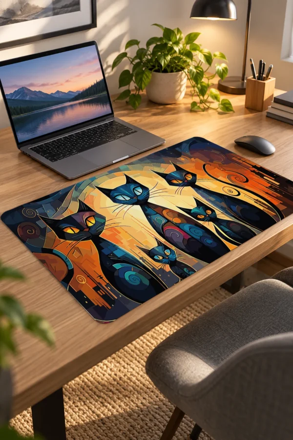 Midnight Whiskers Dizüstü Gaming Mousepad