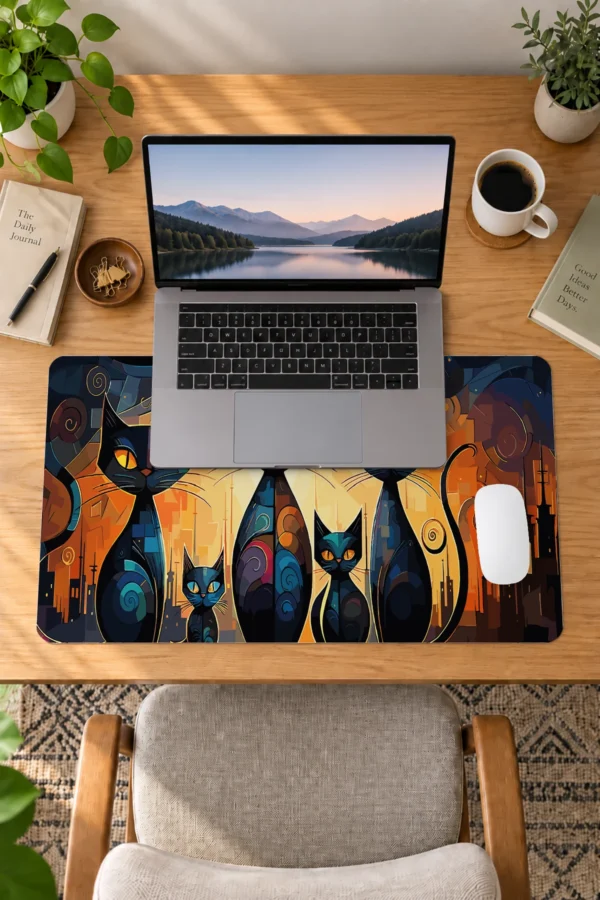 Midnight Whiskers Dizüstü Gaming Mousepad