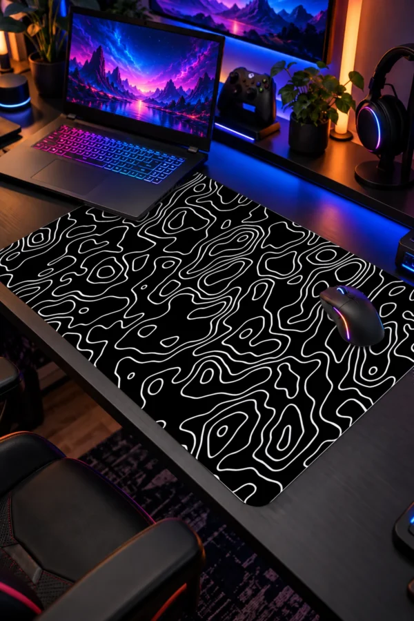 Topographic Flow 60x40 Gaming Mousepad Topographic Flow KK-65 Dizüstü Gaming Mousepad